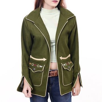 American Darling ADJKT069 Genuine Suede leather Women shirt jacket dress ladies girl